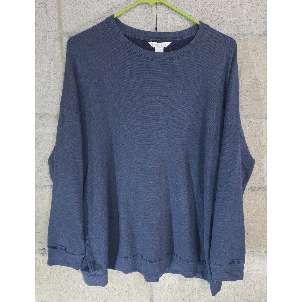 Athleta Long Sleeve Crewneck Women's Sweatshirt Blue Size 1X